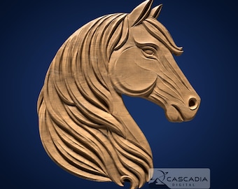 Horse Head - STL Model for CNC Router and 3D Printing
