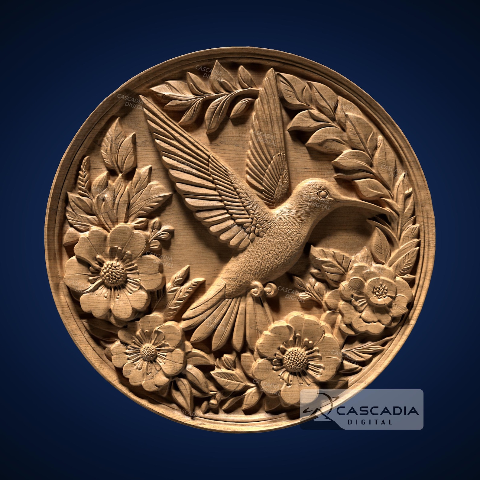 Hummingbird Round - STL Model for CNC Router and 3D Printing - Etsy
