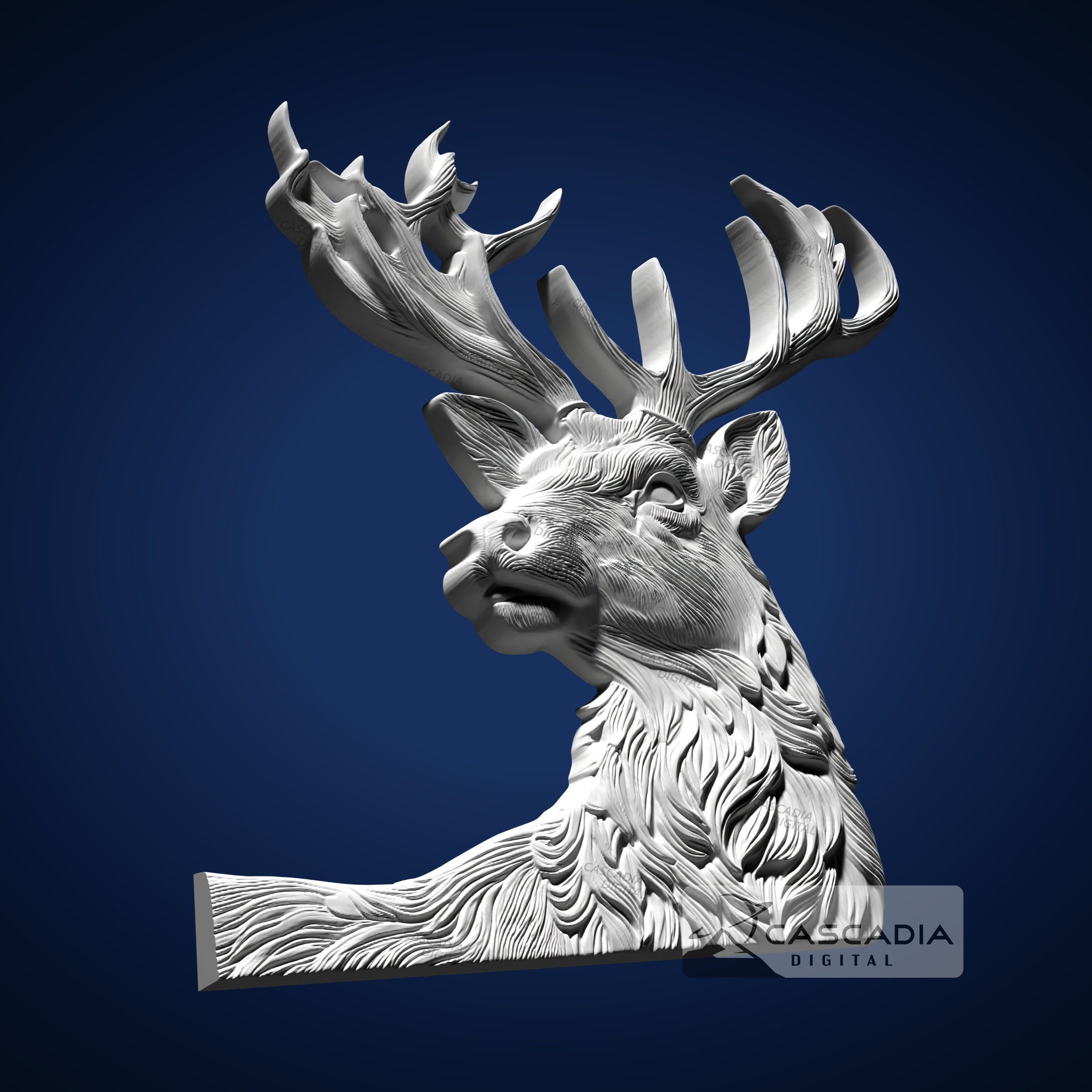 Deer Head - STL Model for CNC Router and 3D Printing - Etsy