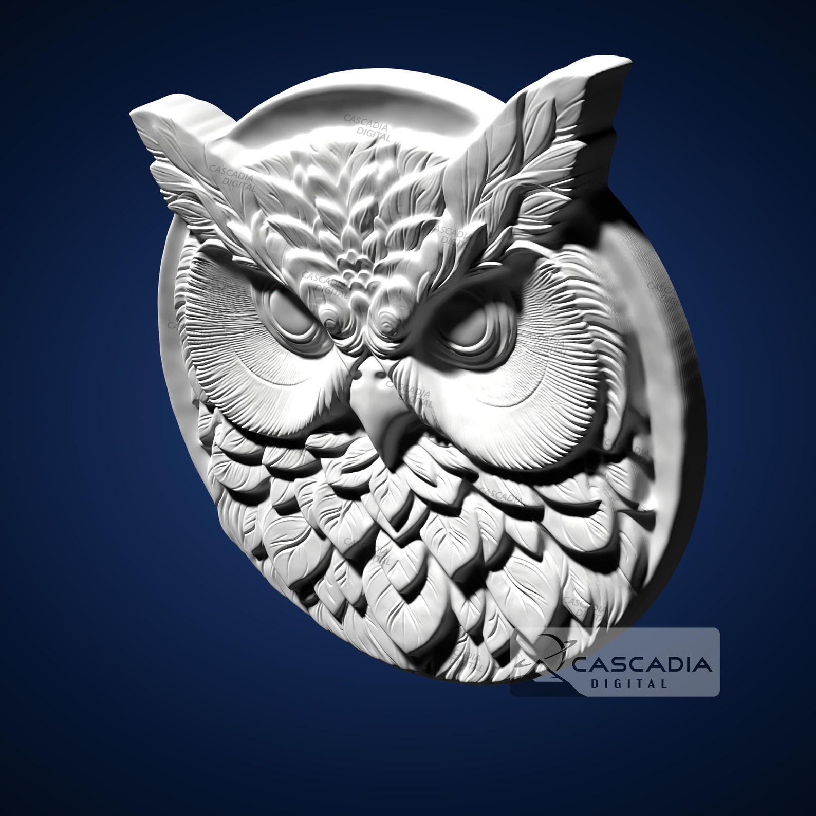 Owl Round - STL Model for CNC Router and 3D Printing - Etsy