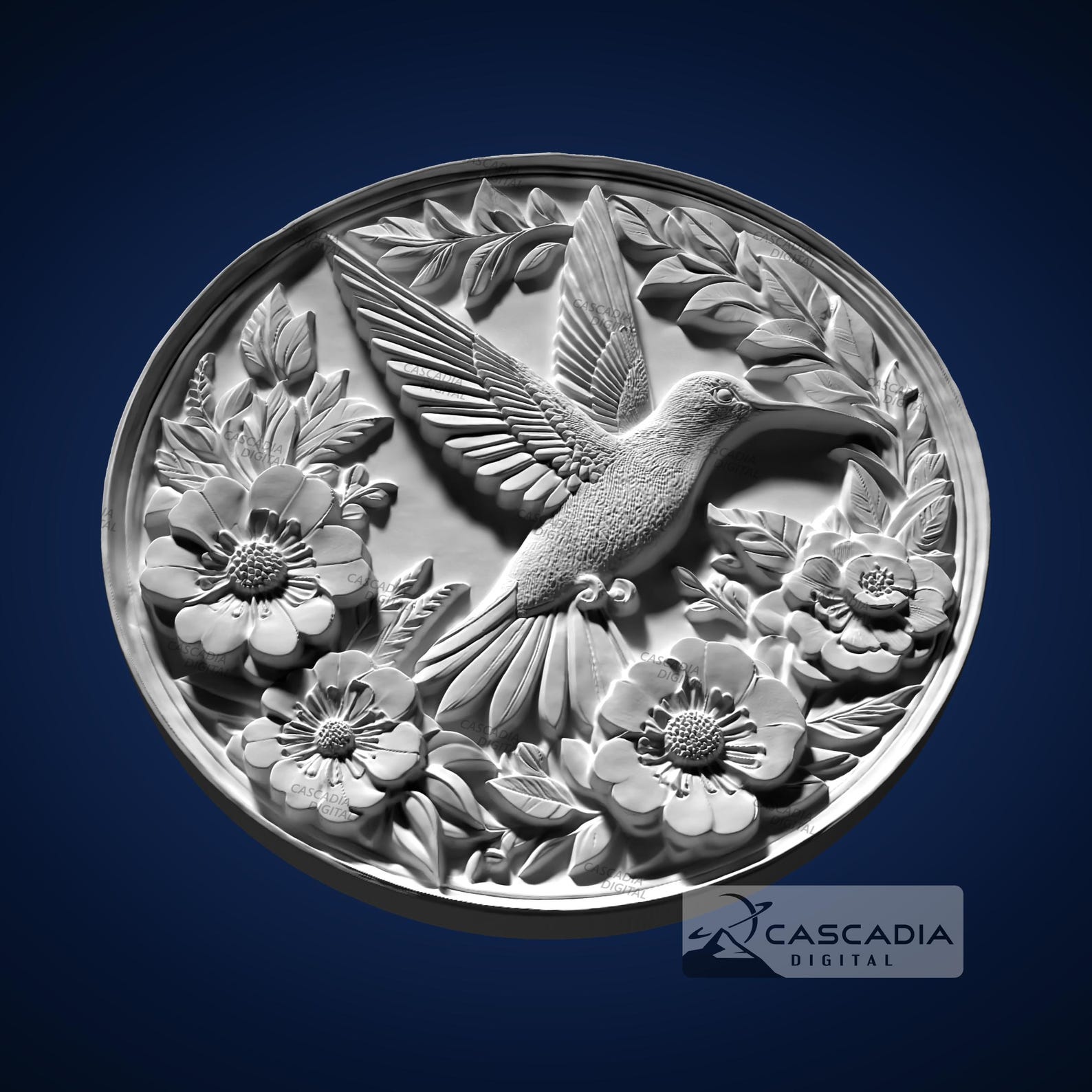 Hummingbird Round - STL Model for CNC Router and 3D Printing - Etsy