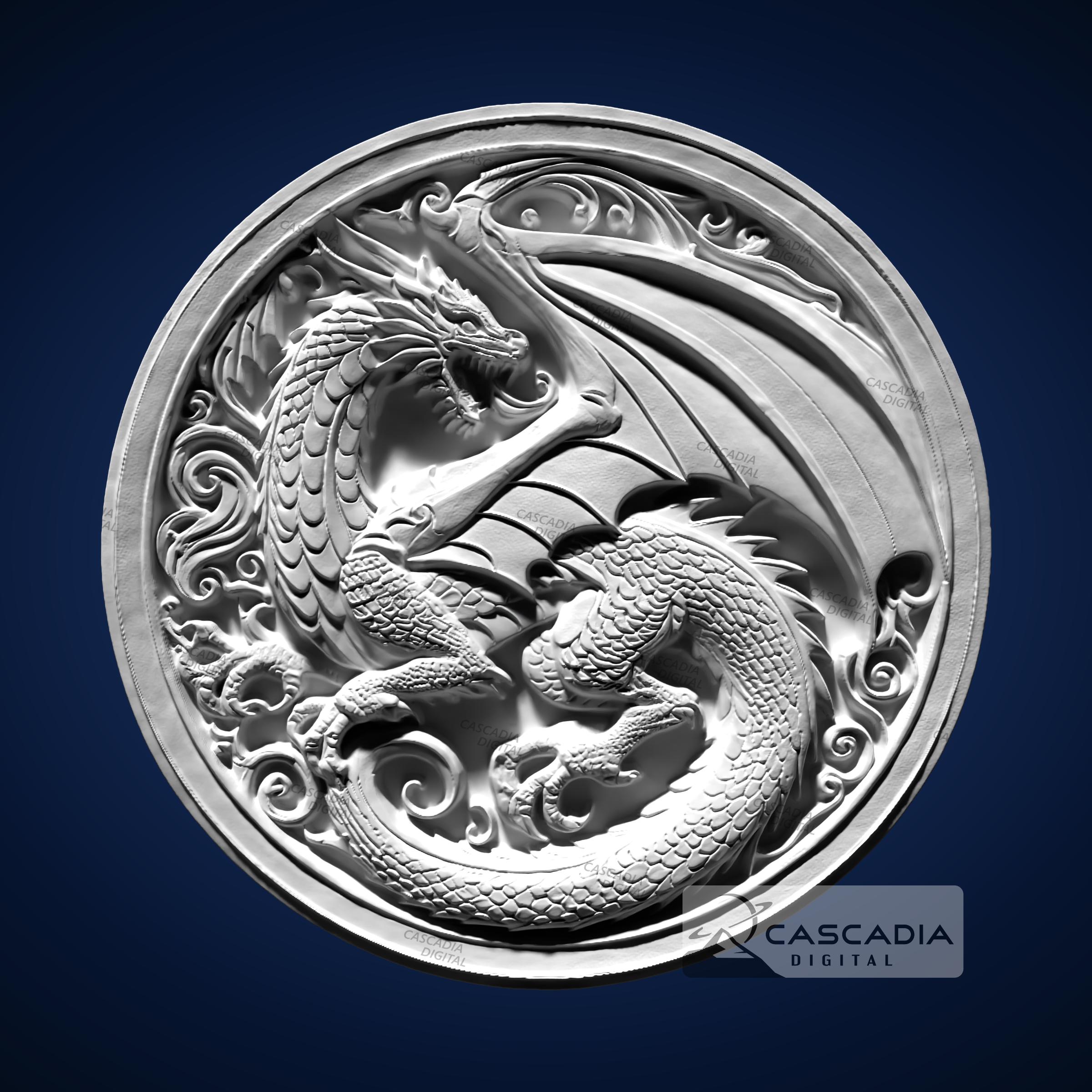 Dragon Round - STL Model for CNC Router and 3D Printing - Etsy