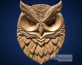 Owl - STL Model for CNC Router and 3D Printing
