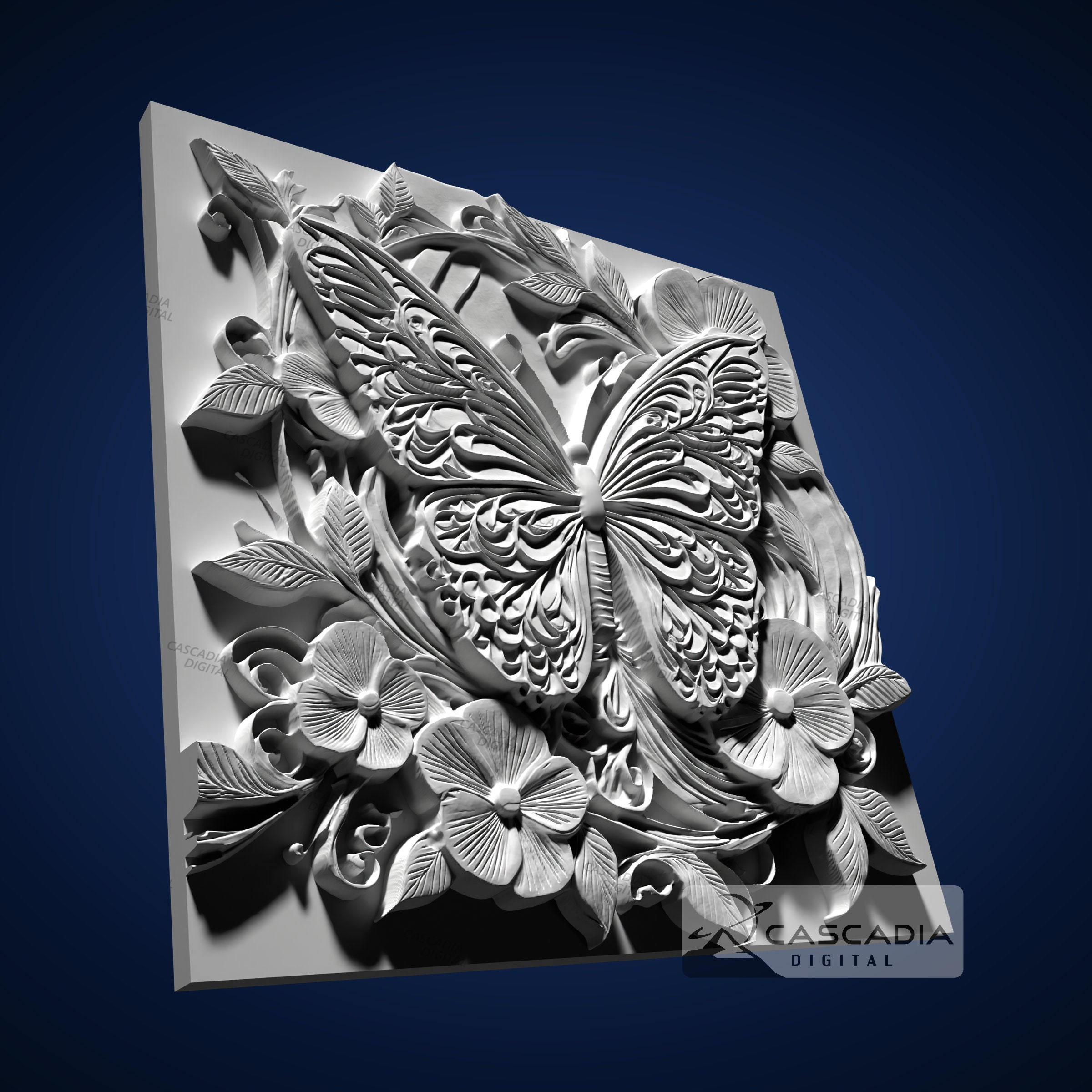 Butterfly Flowers - STL Model for CNC Router and 3D Printing - Etsy