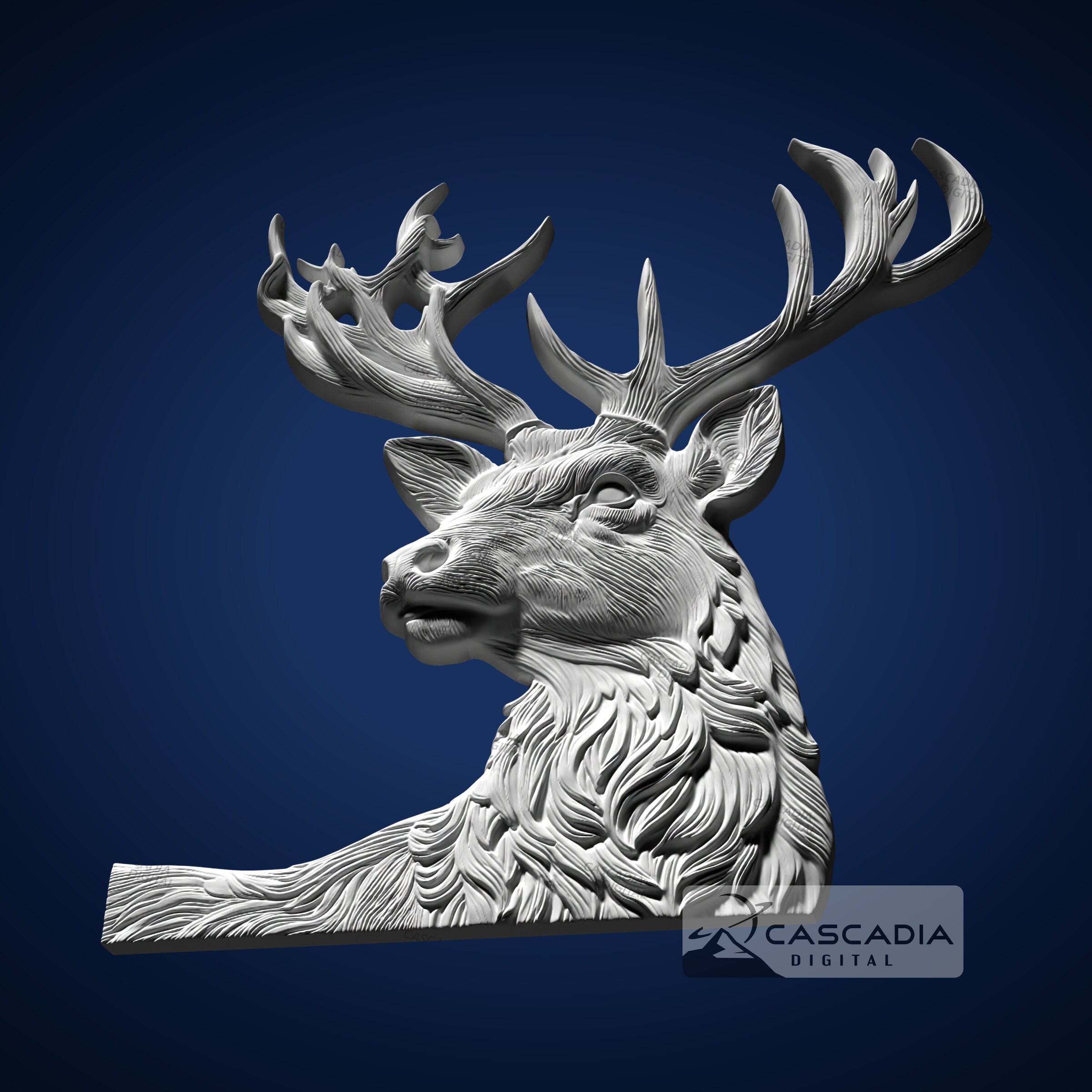Deer Head - STL Model for CNC Router and 3D Printing - Etsy