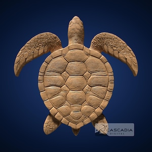 Sea Turtle - 3D STL Model for CNC/3D Printing - Ocean marine sea animal wildlife aquatic 1492