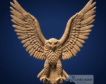 Eagle Wings Spread - STL Model for CNC Router and 3D Printing