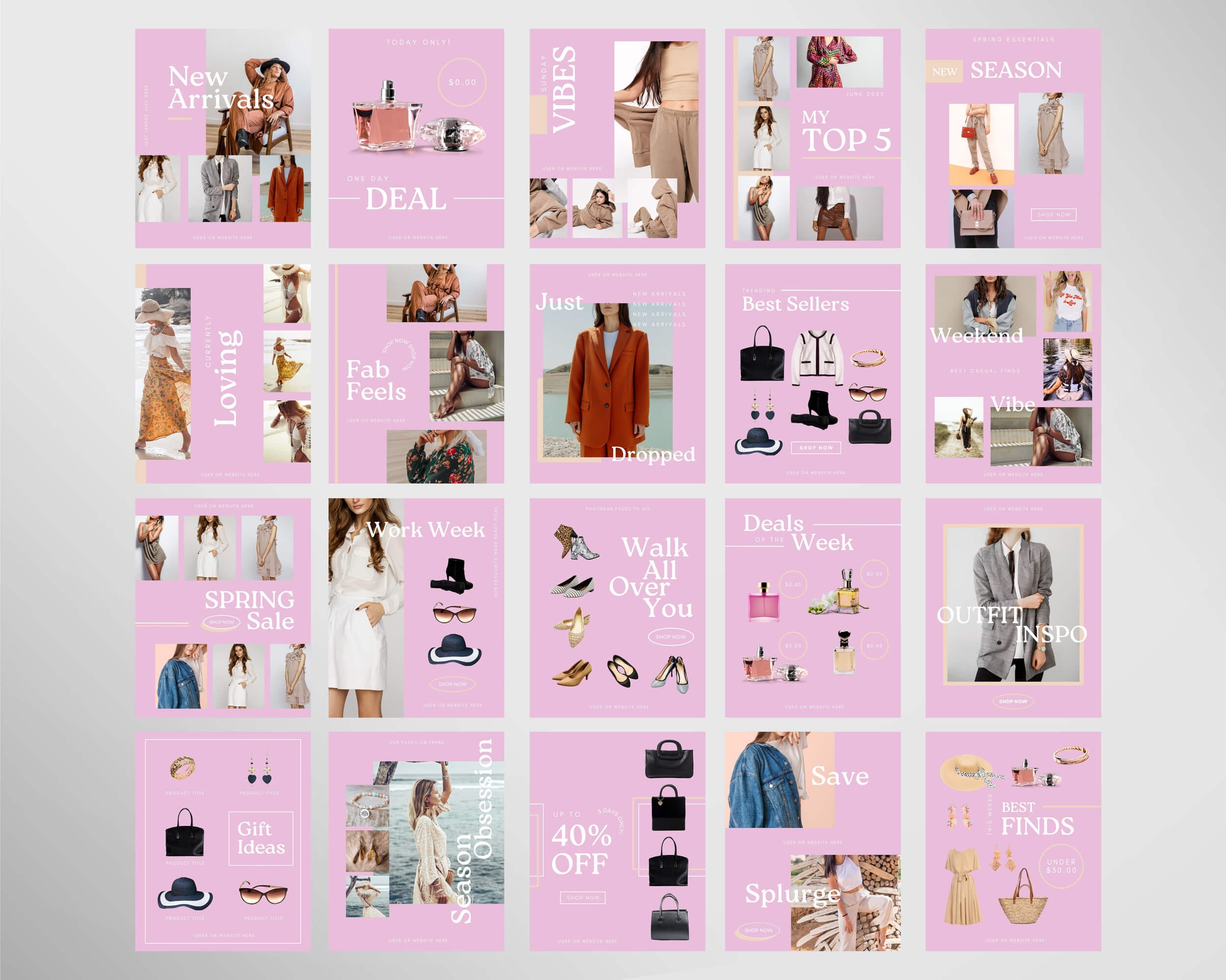 LTK Canva Template | Fashion Social Media Template | Pink Like to Know ...