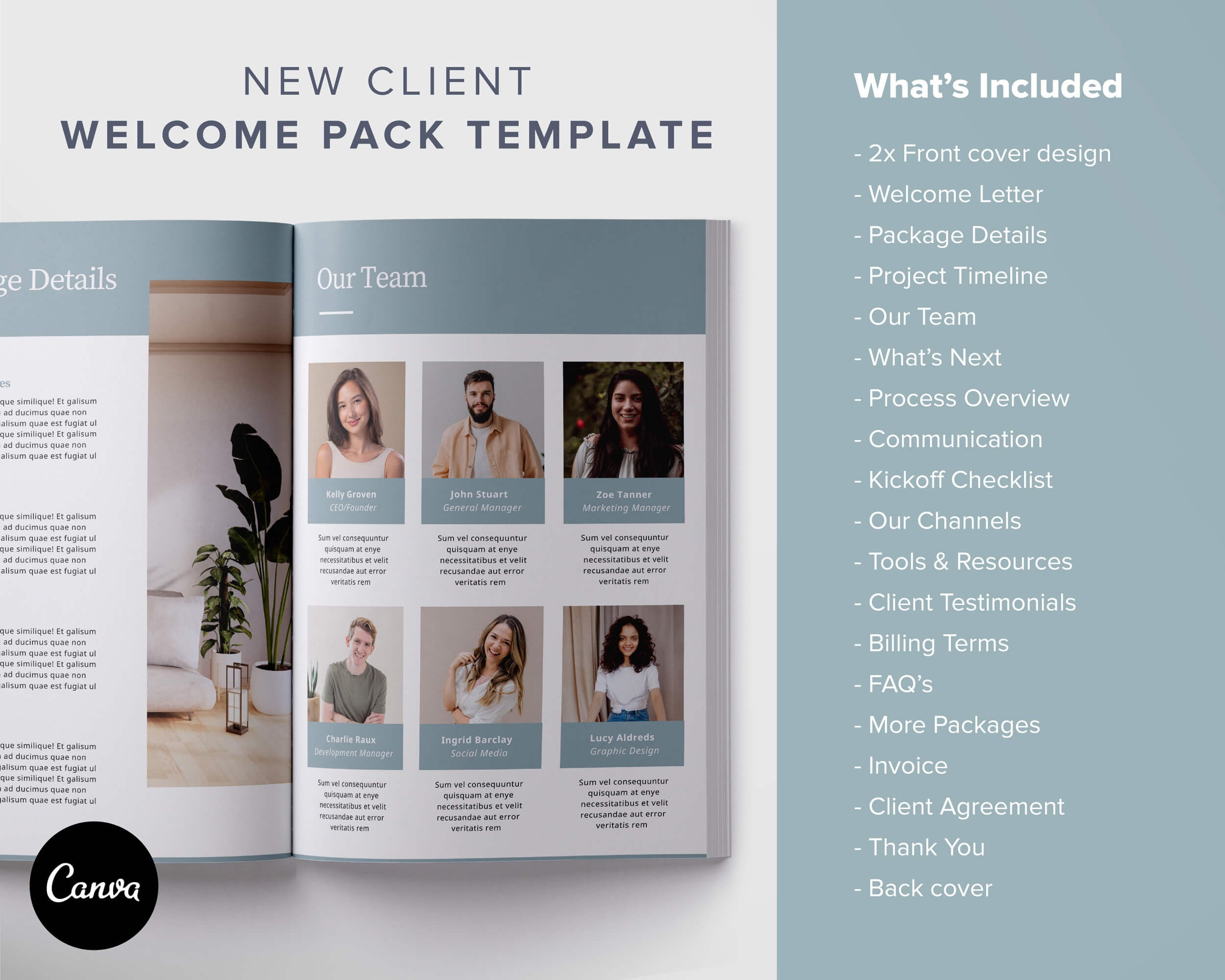 Client Welcome Packet | New Client Onboarding Canva Template | Editable ...