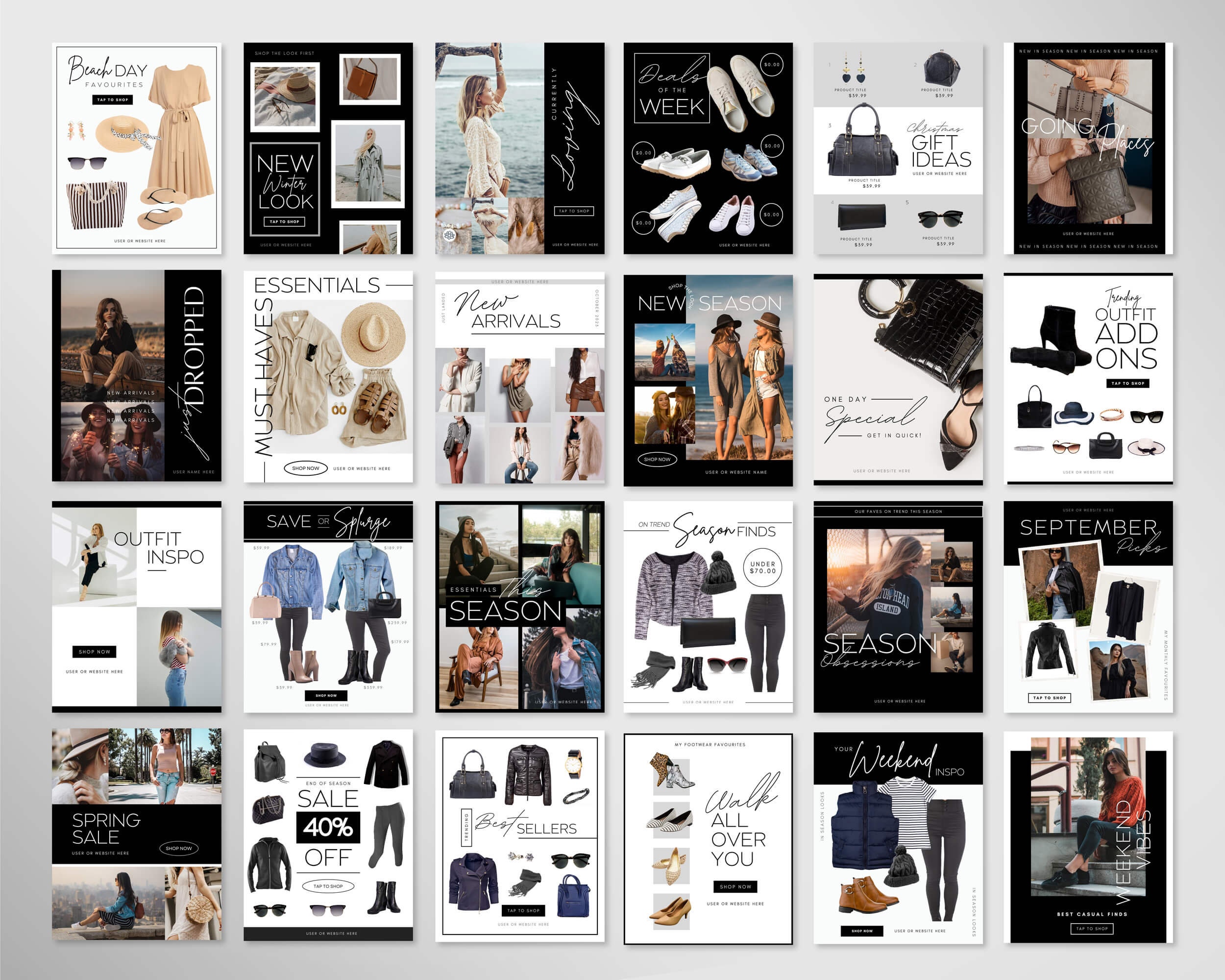LTK Canva Template Collage Gift Guide Editable Fashion Social Media ...
