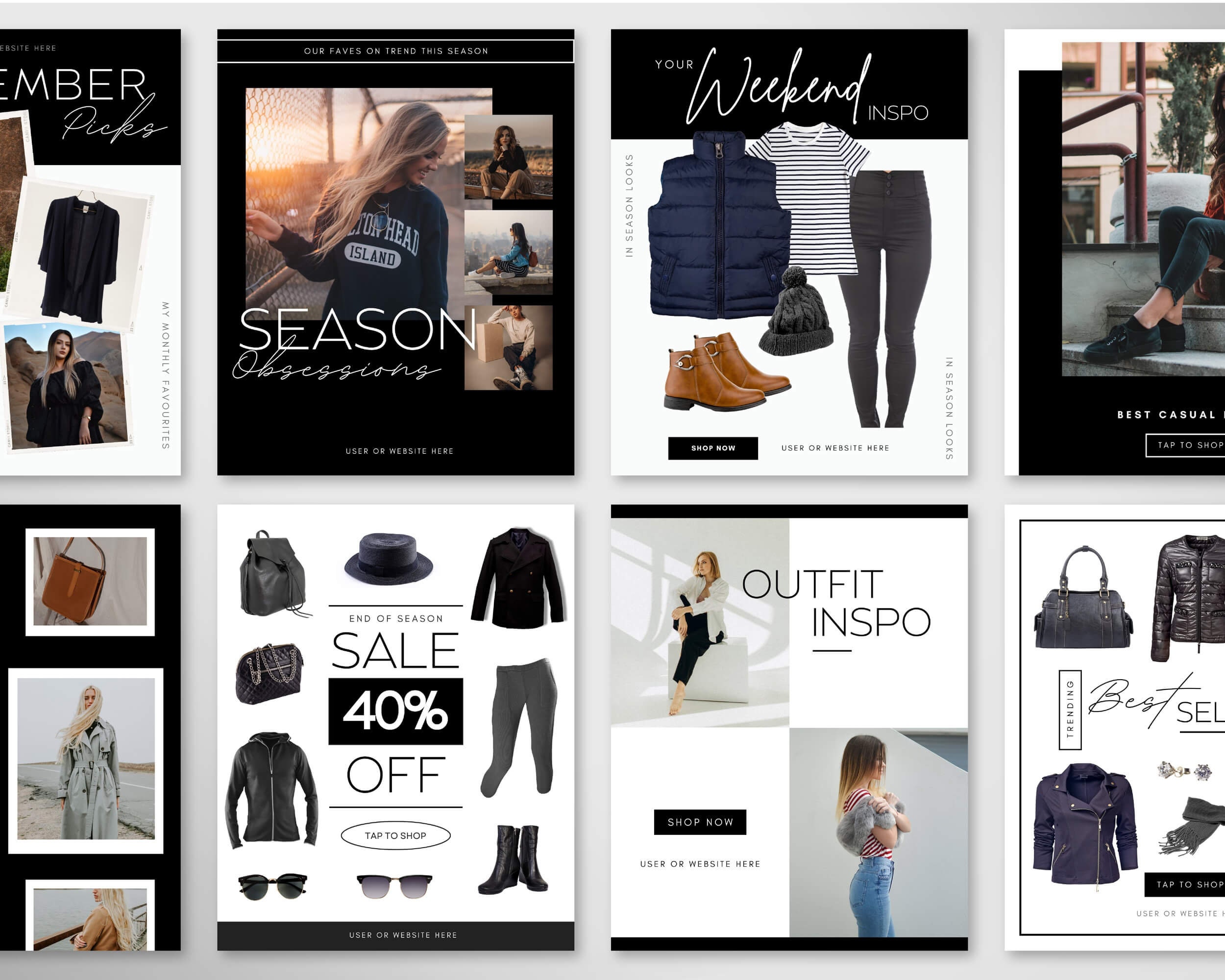 LTK Canva Template Collage Gift Guide | Editable Fashion Social Media ...