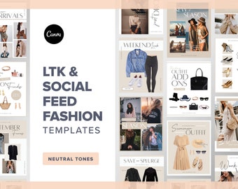 LTK Canva Template | Fashion Social Media Template | Pink Like to Know ...