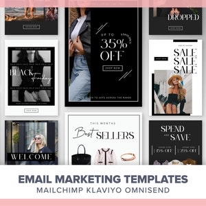Editable Email Template Klaviyo & Mailchimp, Email Marketing Canva Template, E-commerce Fashion Product email template | Email newsletter
