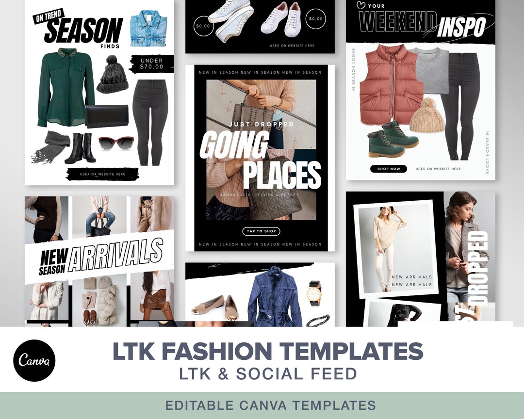 Bold LTK Canva Template | Fashion Social Media Template | Like to Know ...
