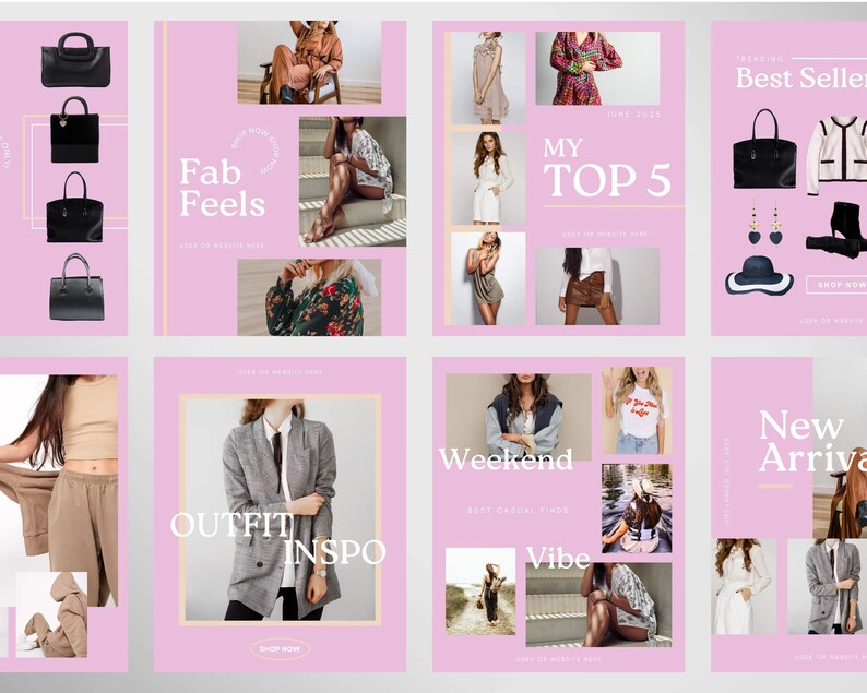 LTK Canva Template | Fashion Social Media Template | Pink Like to Know ...