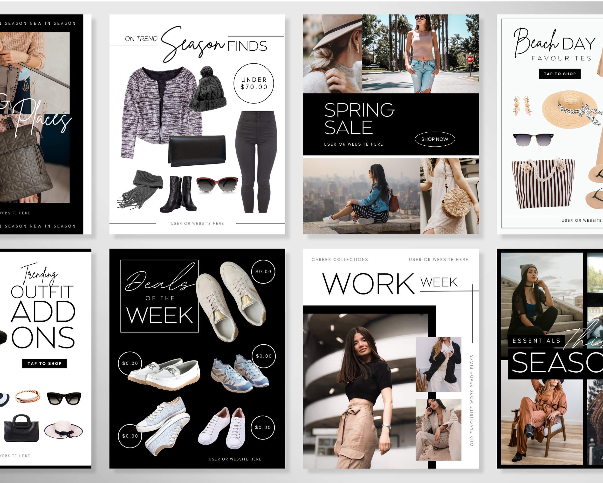 LTK Canva Template Collage Gift Guide | Editable Fashion Social Media ...