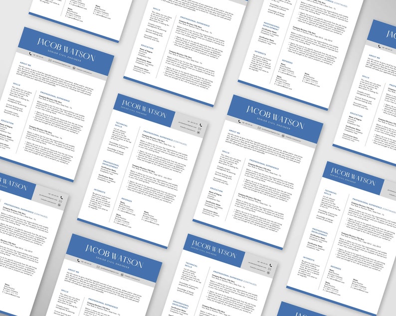 CV Template Engineer Resume Template Word Canva CV Resume - Etsy