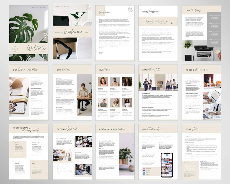 New Employee Welcome Packet | Canva Template | Onboarding Packet ...