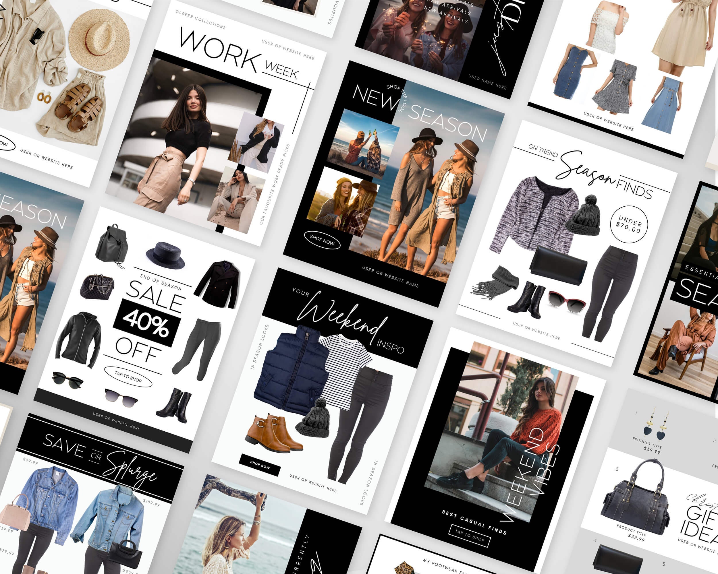 LTK Canva Template Collage Gift Guide | Editable Fashion Social Media ...