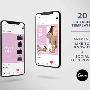 LTK Canva Template | Fashion Social Media Template | Pink Like to Know ...