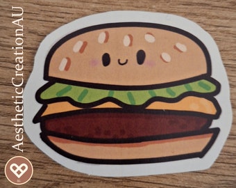 Smiling Burger Sticker