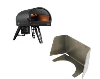 Protector de llama doble y regulador de viento para horno de pizza Gozney Roccbox Protector de llama para horno de pizza Protege el borde de la pizza para que no se queme