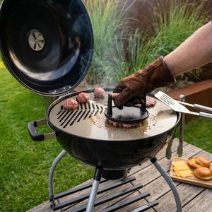 BBQ stainless steel griddle, fire plate, plancha for kettle grills Ø54.5 cm, Weber 57cm plancha griddle for Weber Master Touch, stainless steel 4 mm