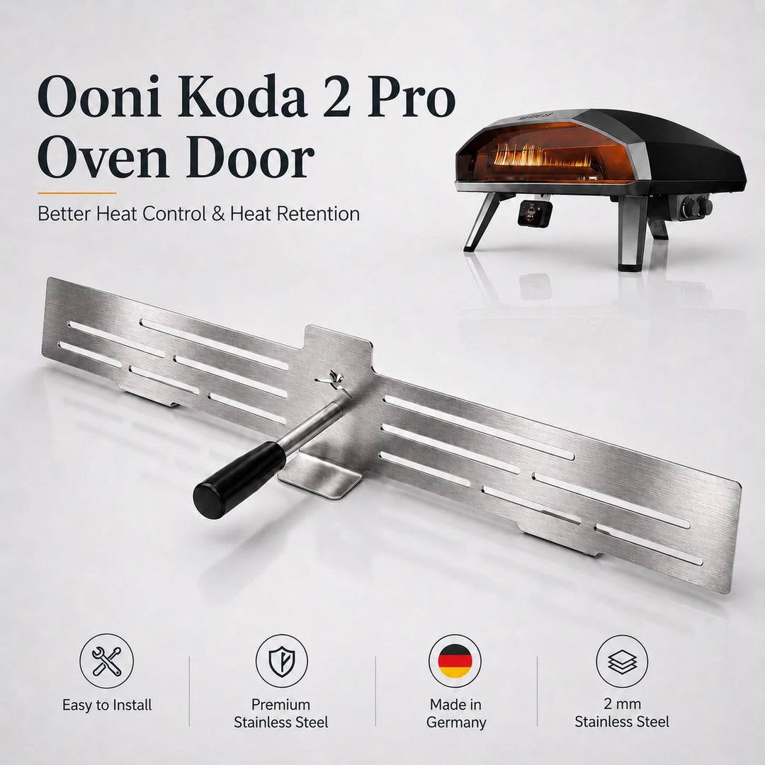 Ooni Koda 2 Pro Oven Door Heat Shield – Stainless Steel Heat