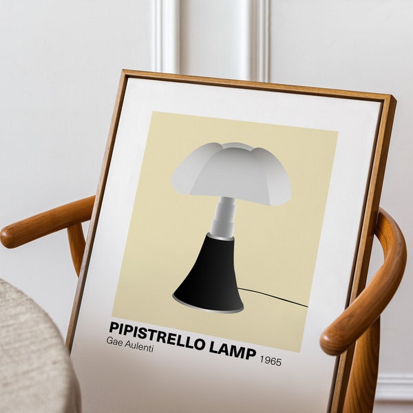 Pipistrello Lamp, Fine Art Poster, Modern Print, Illustration Design