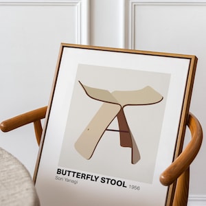 Butterfly Stool, Fine Art Poster, Modern Print, Illustration Design