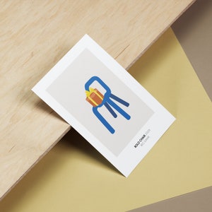 Carte de vœux, carte postale, interior design postcard, greeting card, Bold Chair
