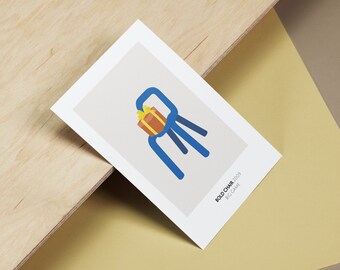 Greeting card, postcard, interior design postcard, greeting card, Bold Chair