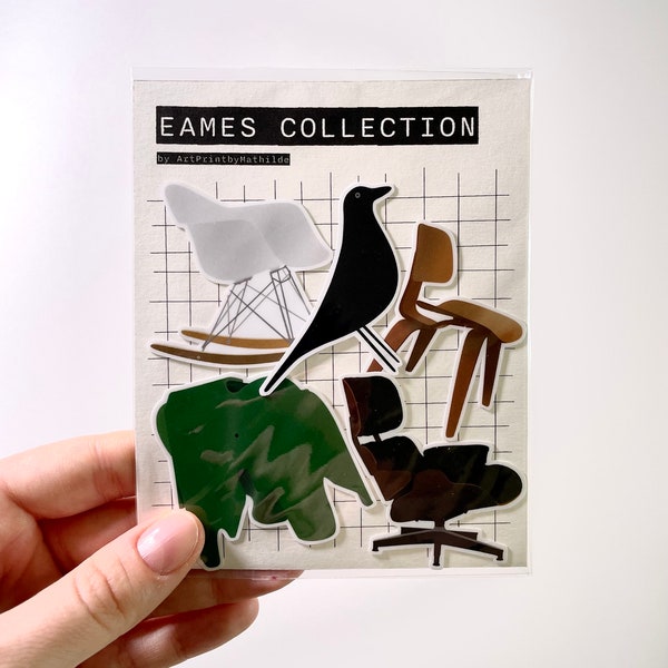 Design sticker, design stickers, interior design, eames house bird, eames elephant, eames lounge chair