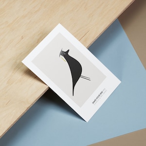 Biglietto d'auguri, cartolina, cartolina di interior design, biglietto d'auguri, Eames House Bird