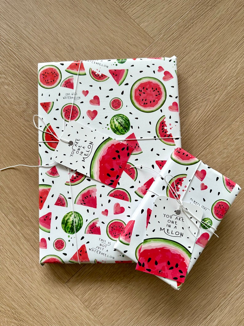 Wassermelonen-Geschenkpapier Bild 1