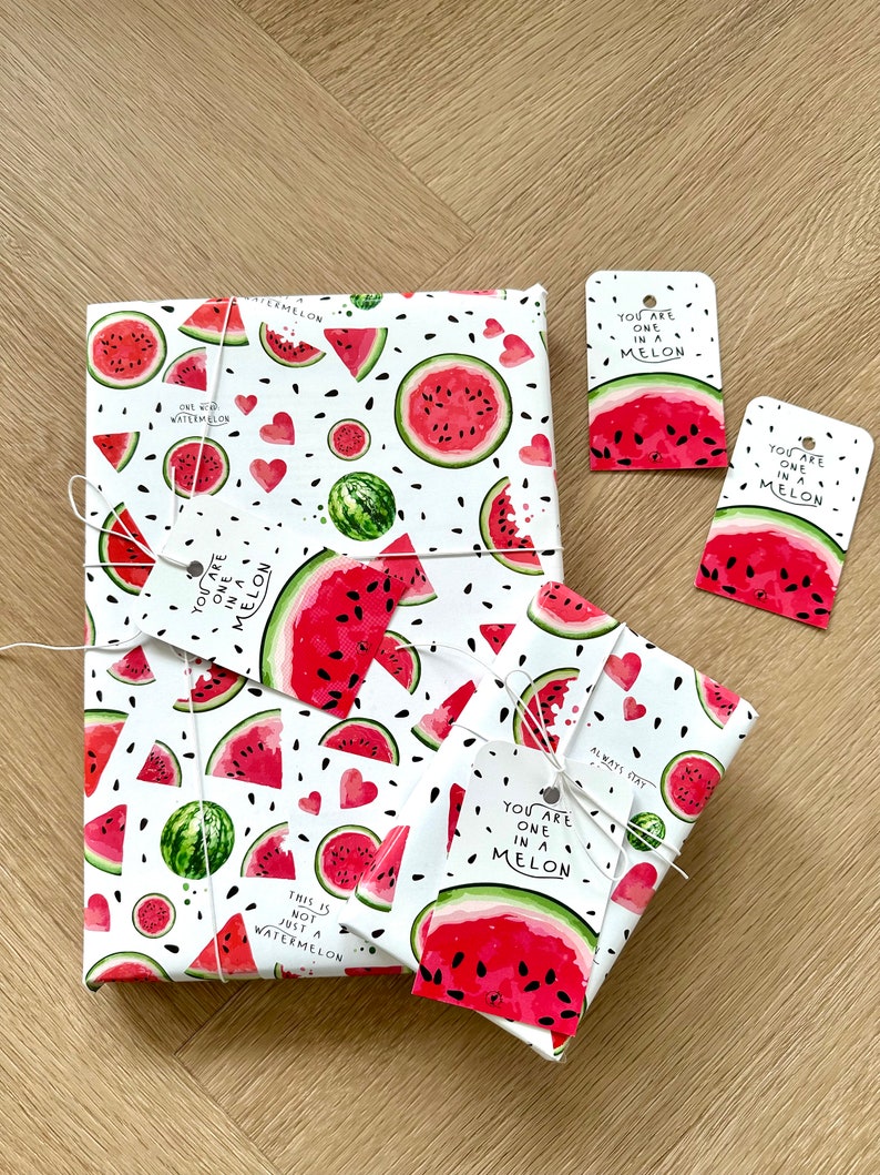 Wassermelonen-Geschenkpapier Bild 2