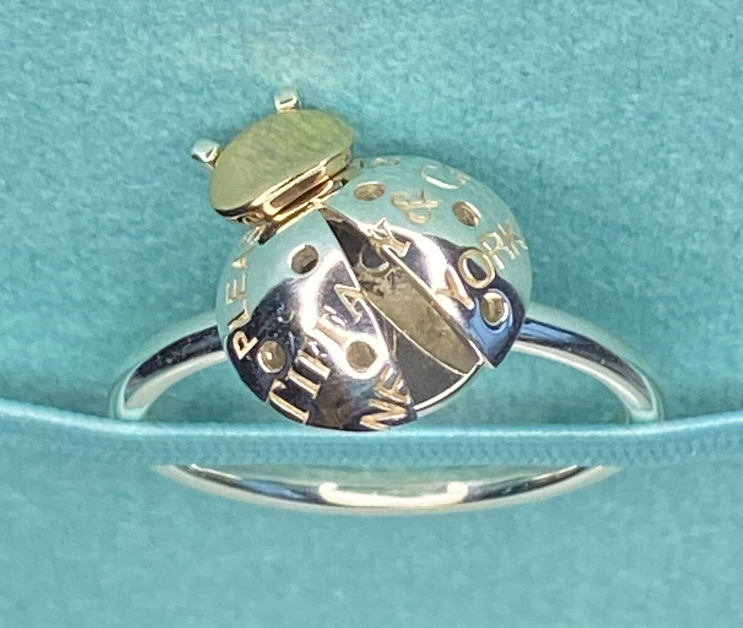Tiffany Co Ladybug 3D Ring Mother s Day Tiffany Ring Girlfriend Gift Wife Gift Mom Gardener Outdoors Daughter Gift Birthday Etsy