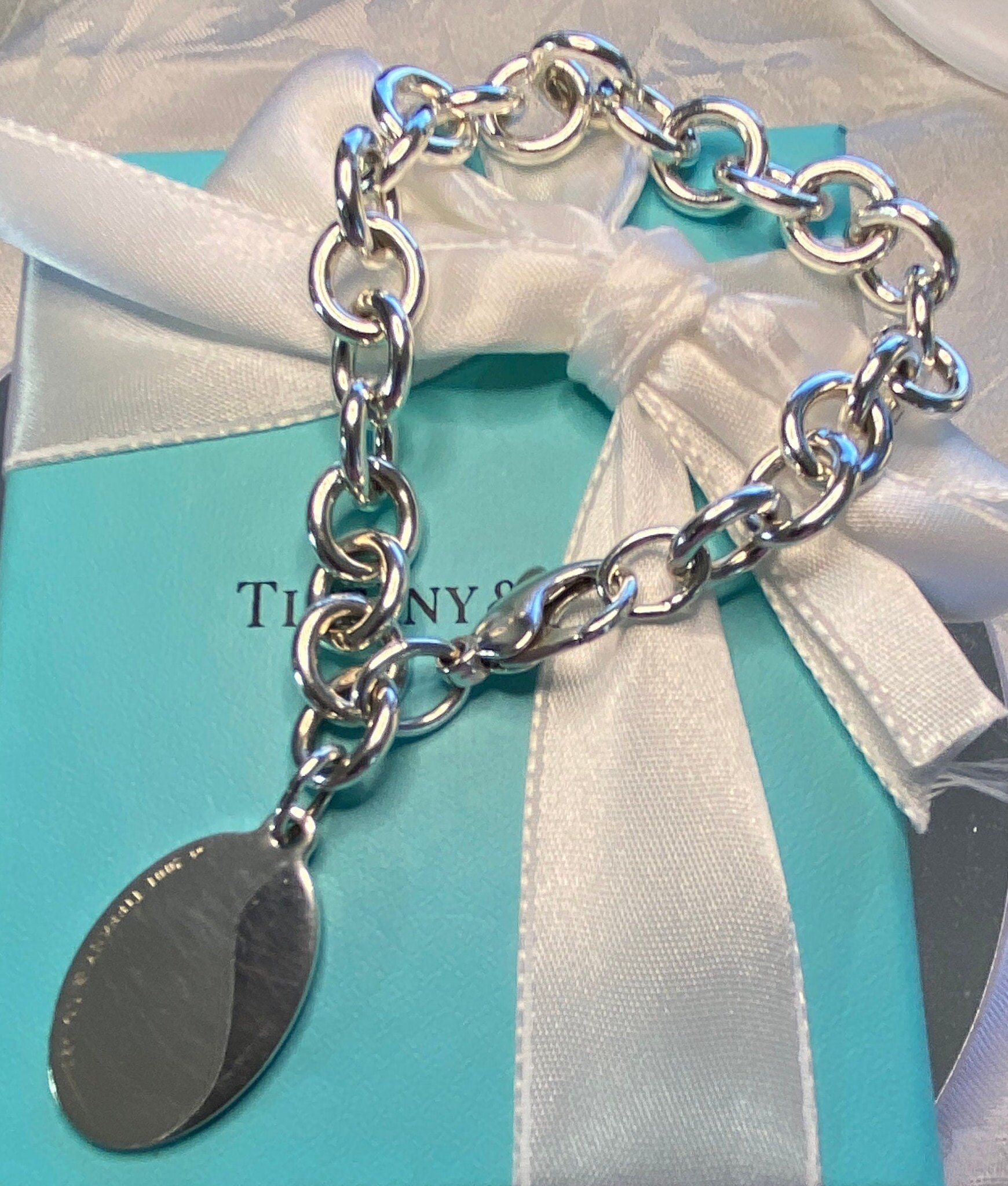 Tiffany & Co, American Flag, Charm Bracelet, Military Gift Tiffany & Co, American Flag, Charm Bracelet, Military Gift