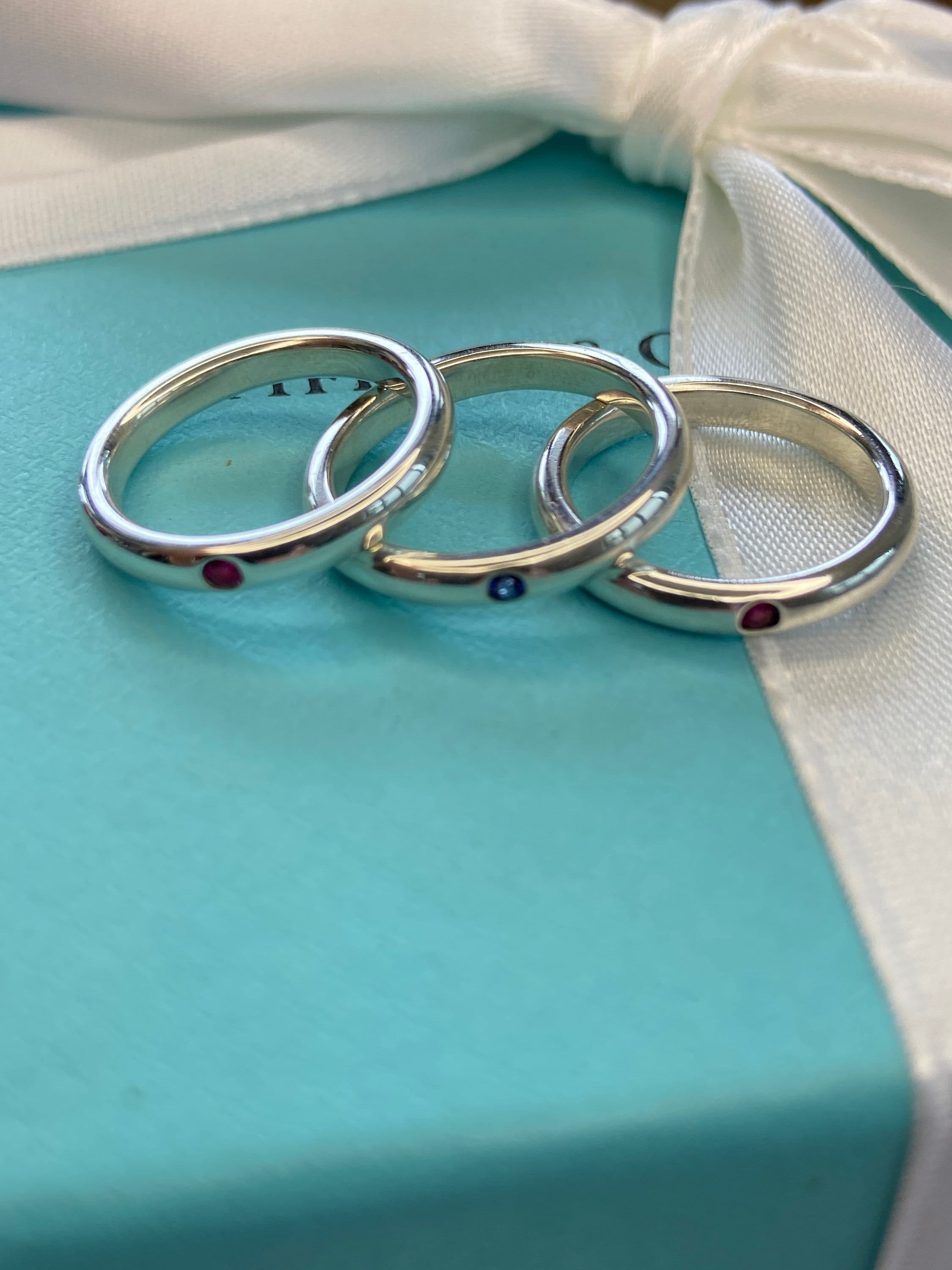 Tiffanys and Co Ruby Rings