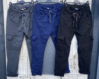 Made in Italy Cargo Magic Pants Various Colours