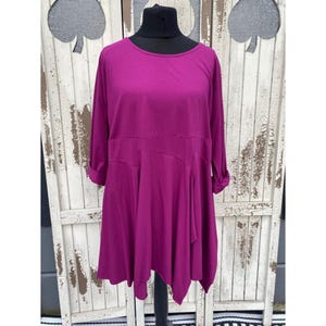 Made in Italy Milano Asymmetric Tunic Top Various Colours