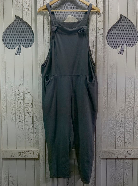 Plain Coloured Made in Italy Ladies Jersey Dungarees 