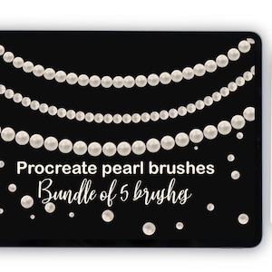 Procreate pearl brushes for iPad and iPad Pro. Lettering and fashion illustration brushes. jewellery designing brushes. Bundle of 5 brushes