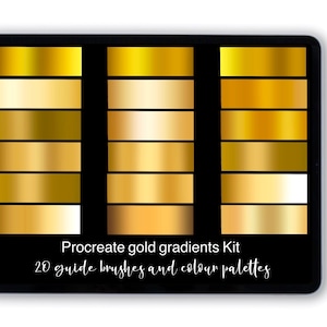 Procreate Gold Gradient Brushes and Palettes - Etsy