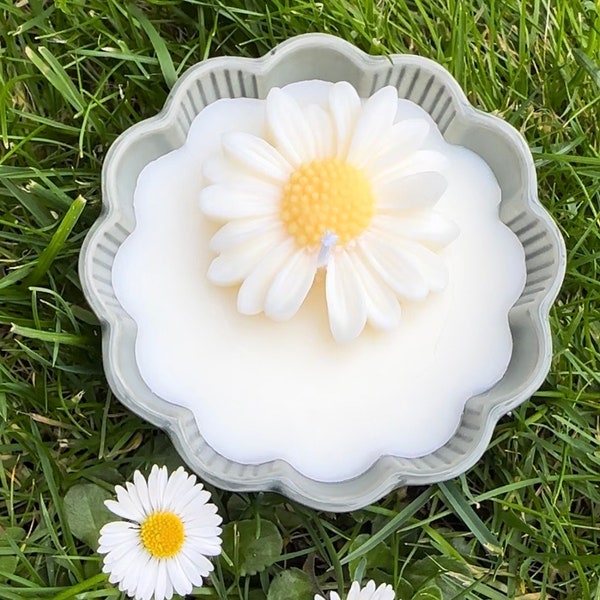 Daisy/sunflower Top Candle/ Daisy Top candle Dish/Sunflower Top Candle Dish/Soy Wax Daisy/Sun flower Candle/Scented Daisy/Sunflower Candle