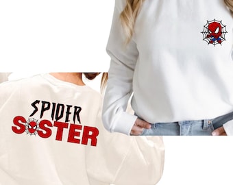 Personalize Spider Sweatshirt, Spider Sister Sweatshirt, Spider Brother Sweatshirt, Family Matching Sweatshirt, Marvell Family Sweatshirt