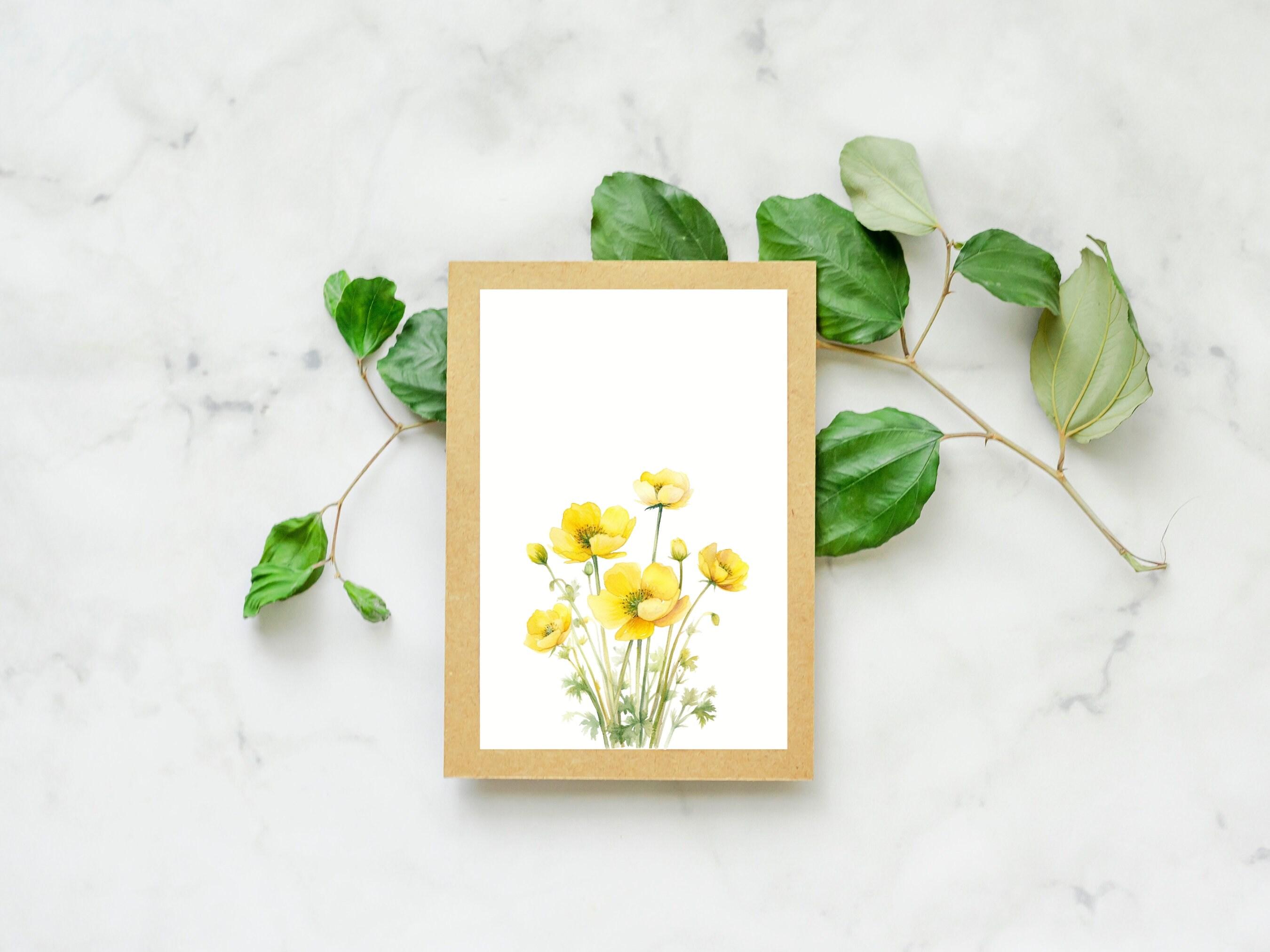 Watercolor Buttercup Flowers Clipart Bundle Watercolor Etsy