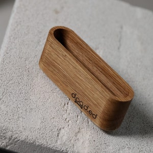Standaard voor visitekaartjes, Minimalistisch design houten kist voor visitekaartjes, Visitekaarthouder voor kantoren en schoonheidssalons