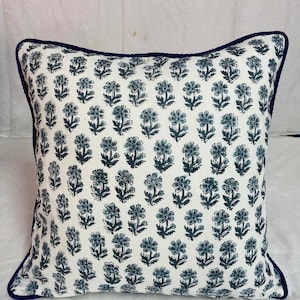Piping Cotton Pillow Cover, Throw Pillow with Piping, Decorative Cushion Cover, Pillows with Piping and Welting, Corded Pillows for Couches