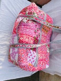 Large Cotton Patches Duffle Bags Blockprint Quilted Fabric Weekender Bags For Women Holiday Gifts Handmade Colorful Travel Overnight Bags product logo